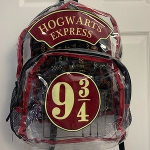 HARRY POTTER CLEAR 9 3/4 HOGWARTS EXPRESS BACKPACK